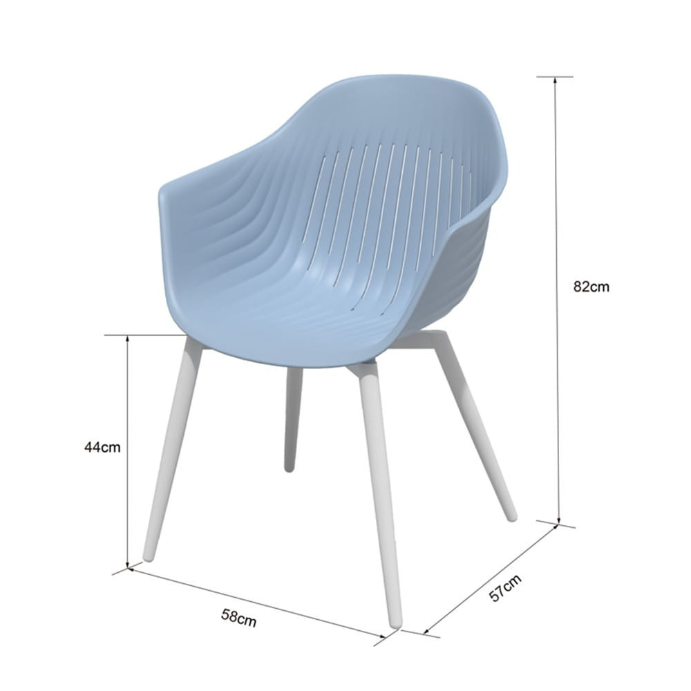 Poze Set 4 scaune Ballena albastru H82 cm