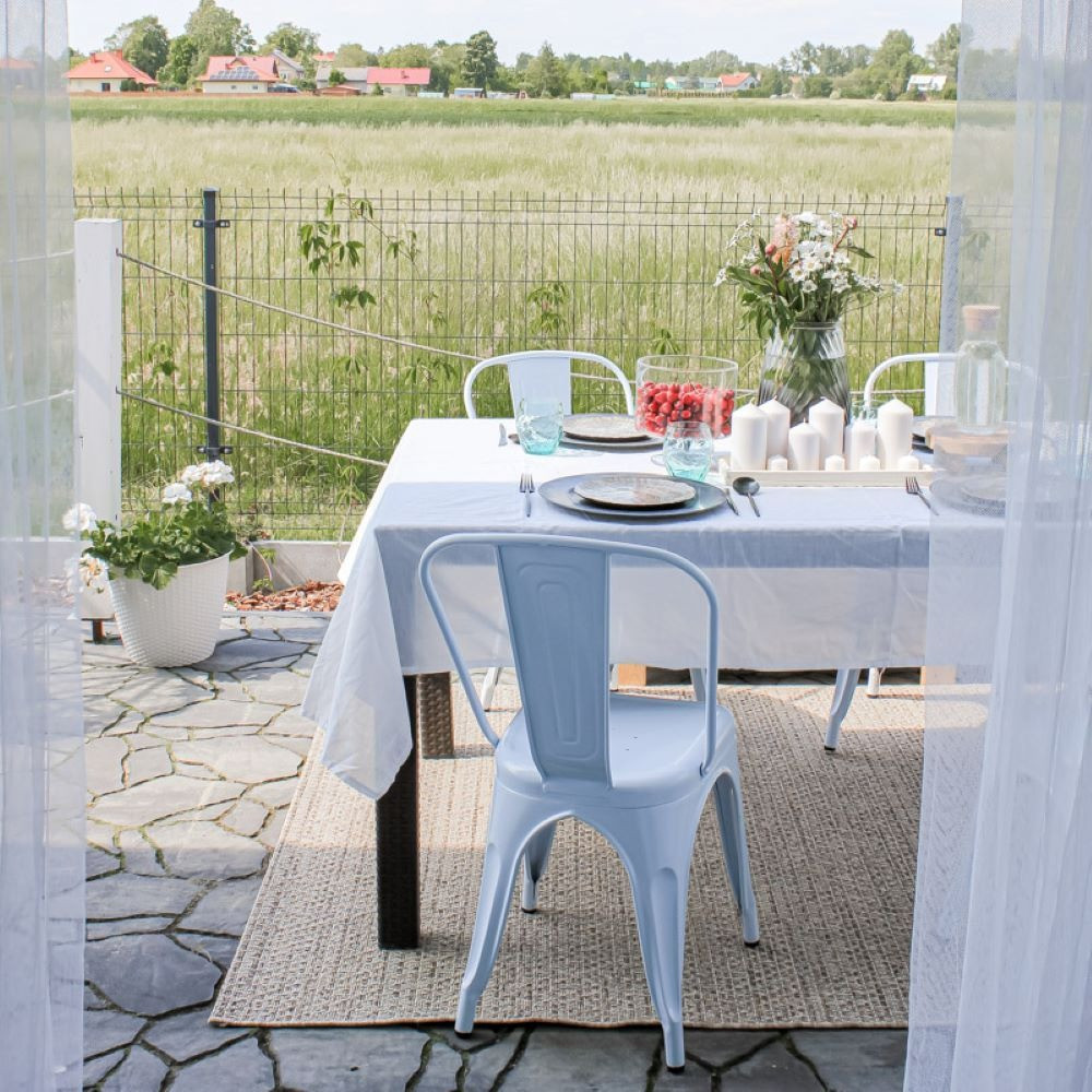 Poze Set 4 scaune Hugo alb H85 cm