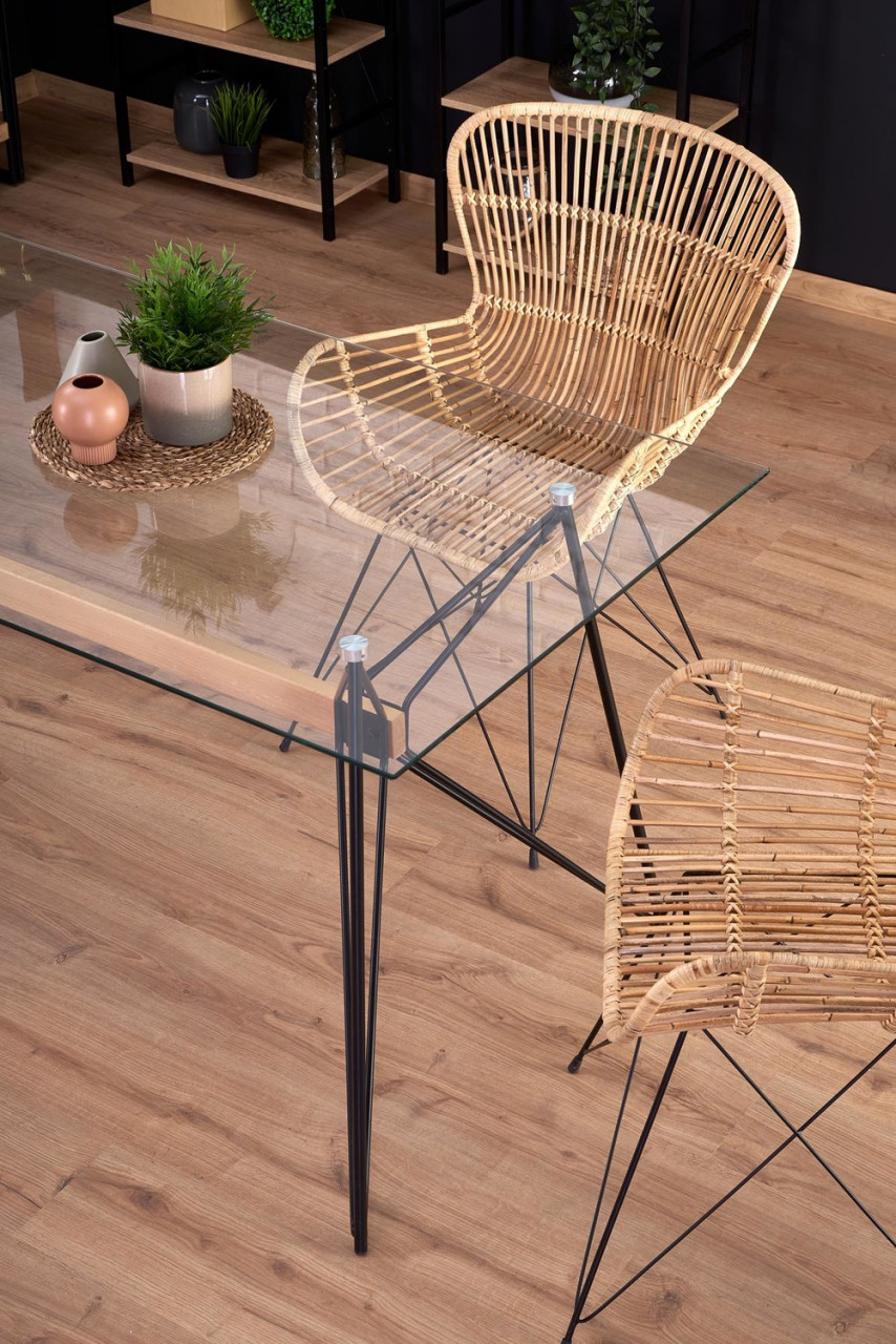 Poze Set masa Allegro L160 cm + 3 scaune K335 ratan natural