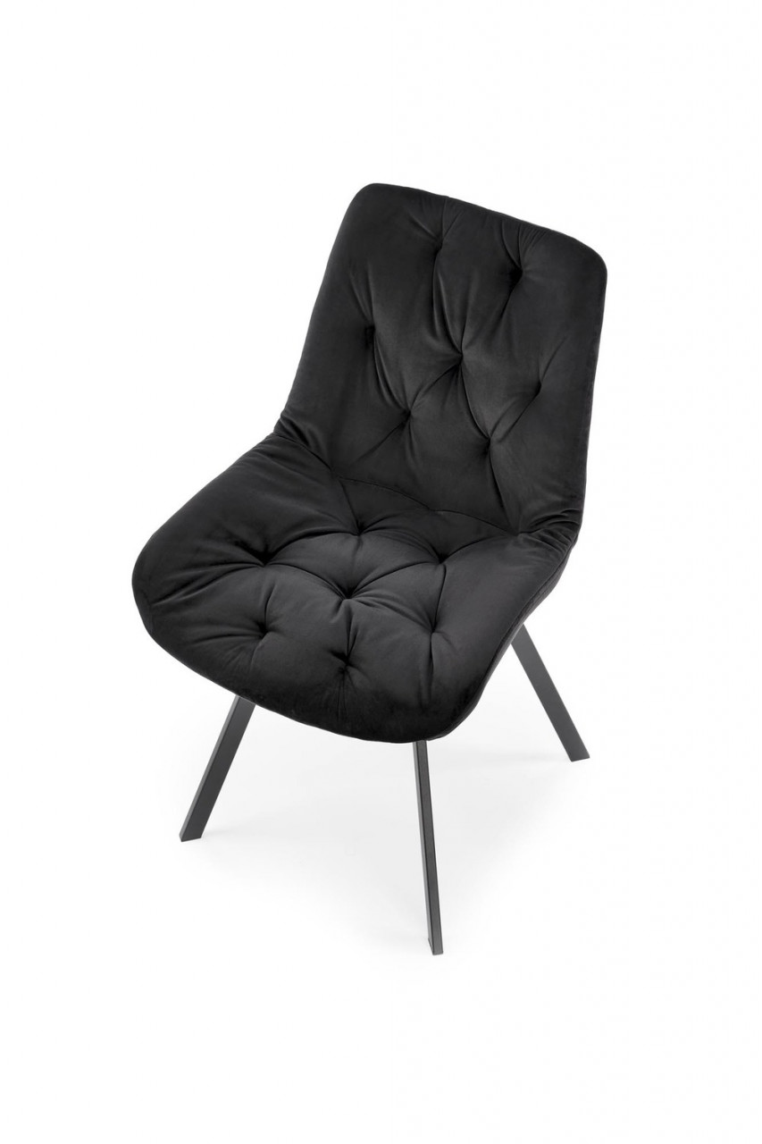 Poze Set masa extensibila Brandon L160-200 cm + 4 scaune K519 velvet negru