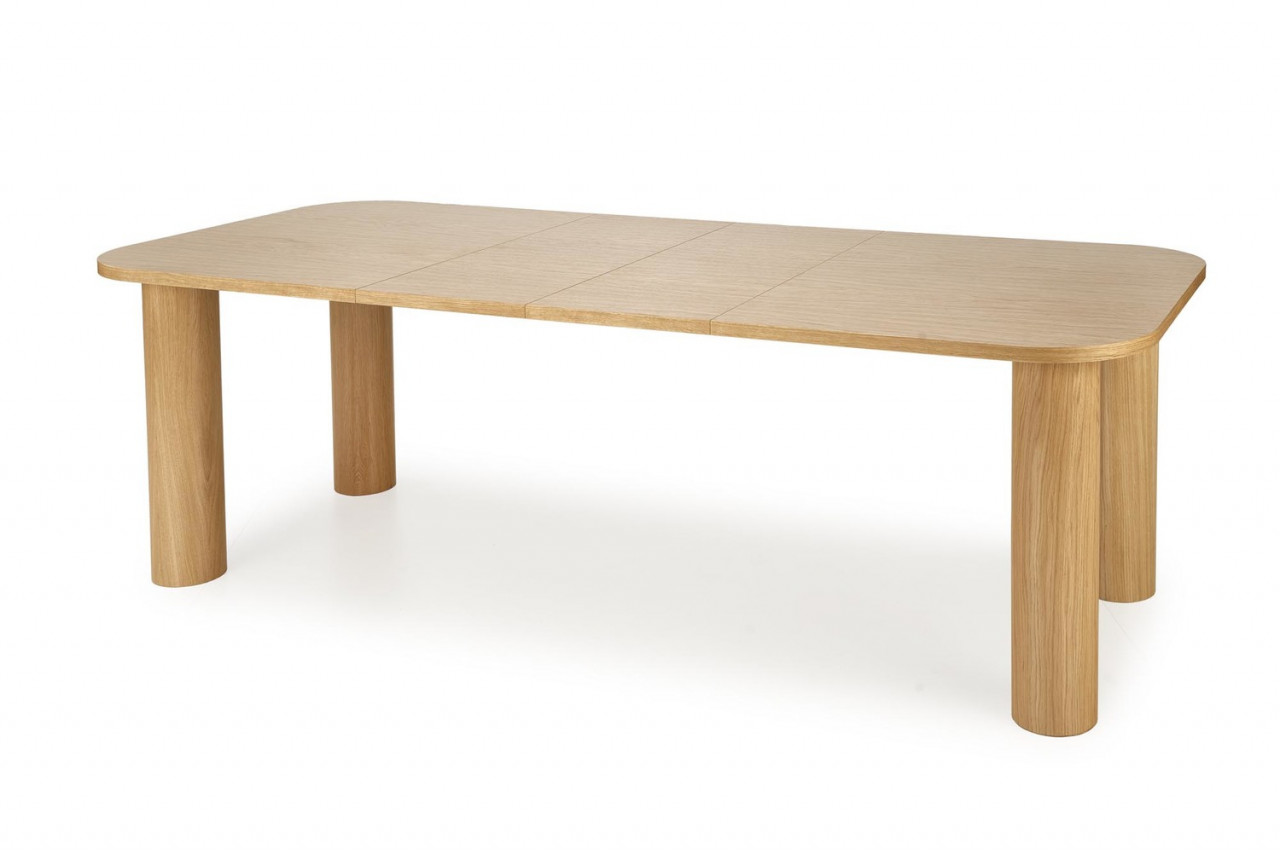 Poze Set masa extensibila Elefante L160-240 cm + 6 scaune Azul 2 stejar natural/gri catifea