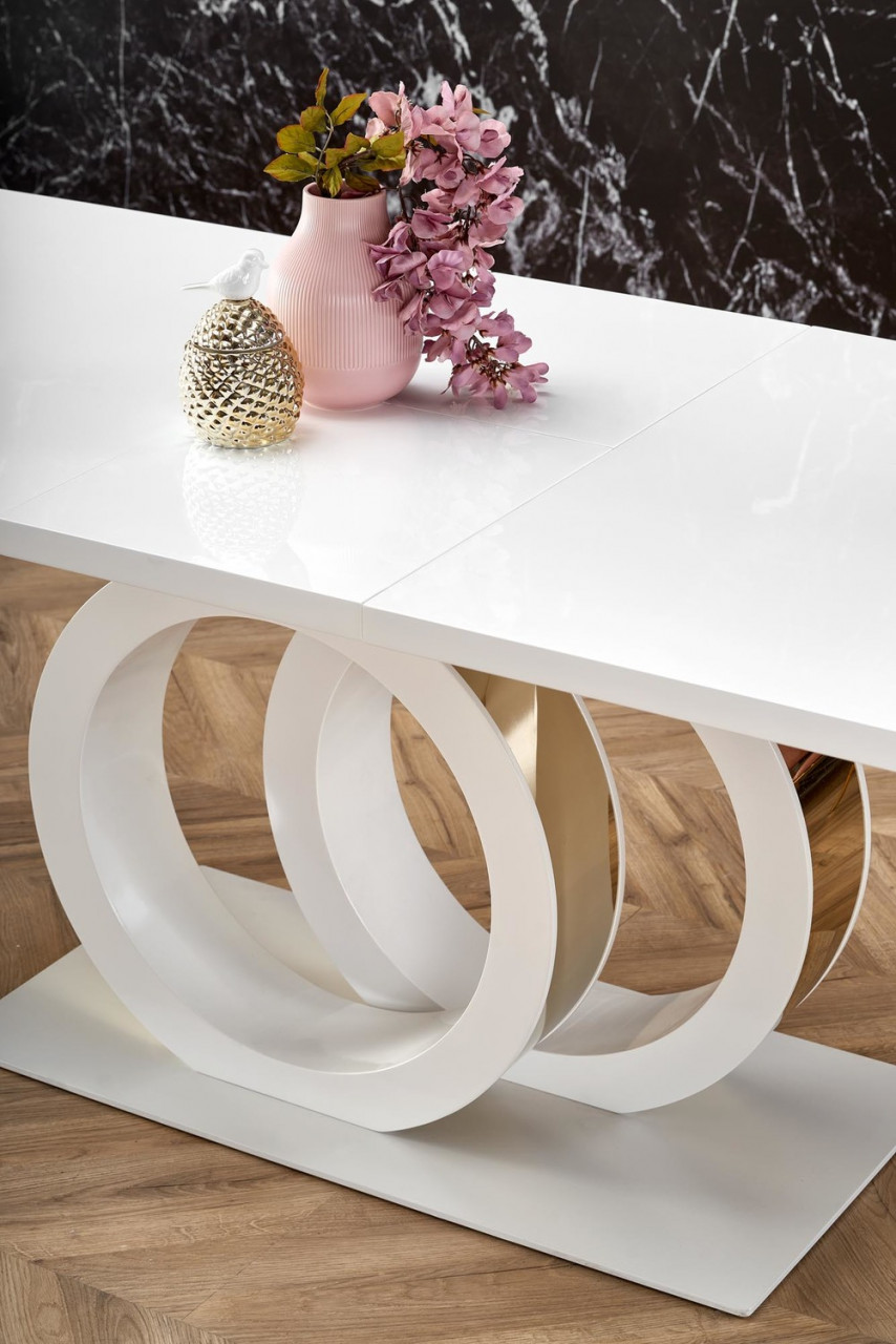 Poze Set masa extensibila Galardo + 4 scaune K499 velvet roz