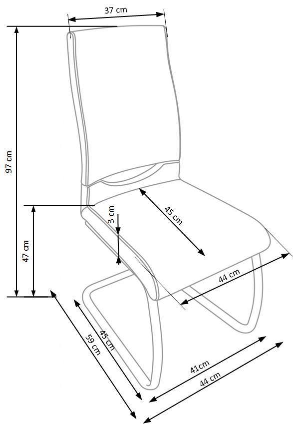 Poze Set masa extensibila Monaco L160-220 cm + 4 scaune K259 gri/alb