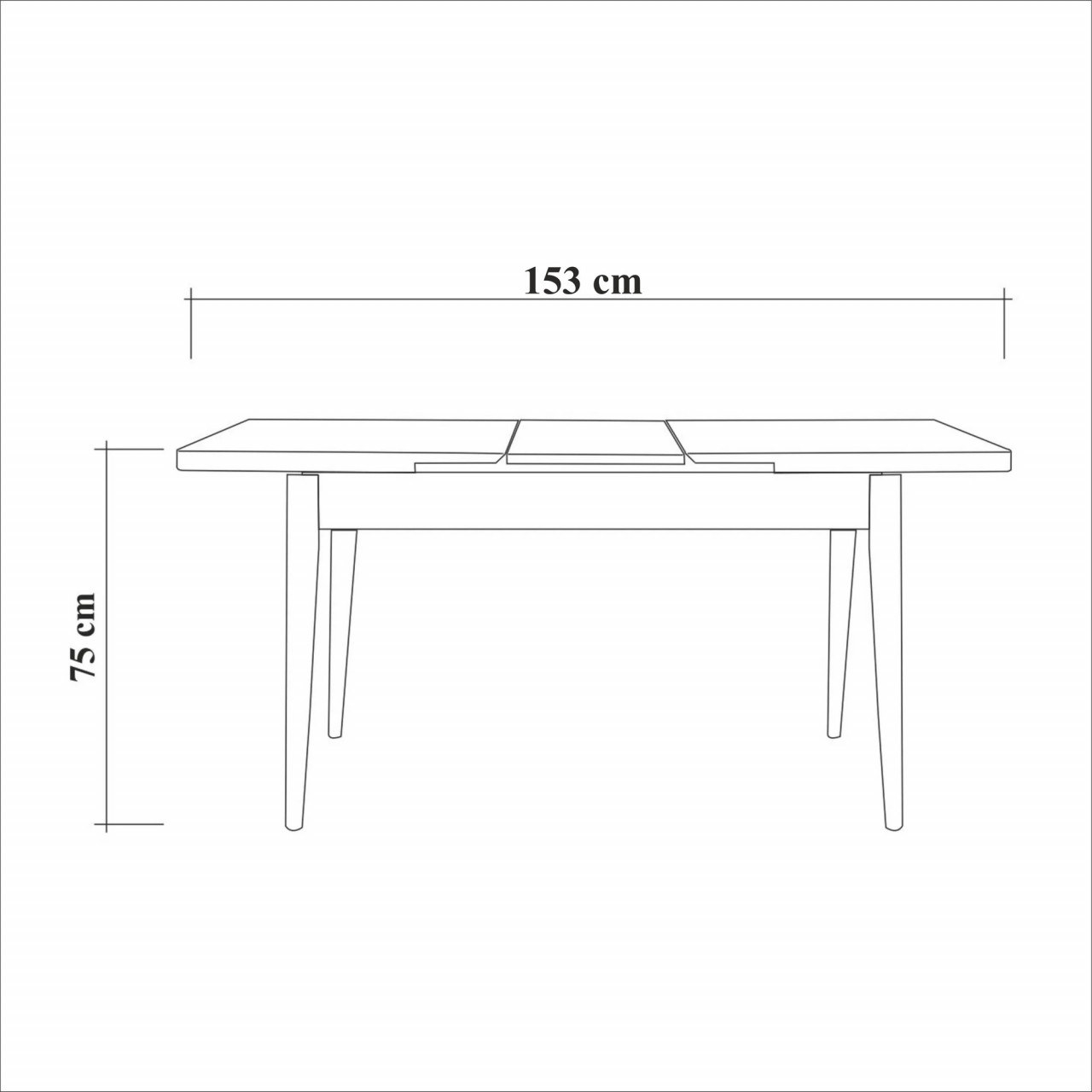 Poze Set masa extensibila si scaune (5 piese) Santiago Atlantic Anthracite