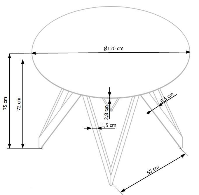 Poze Set masa rotunda Mozambik ø120 cm + 4 scaune K366 verde inchis