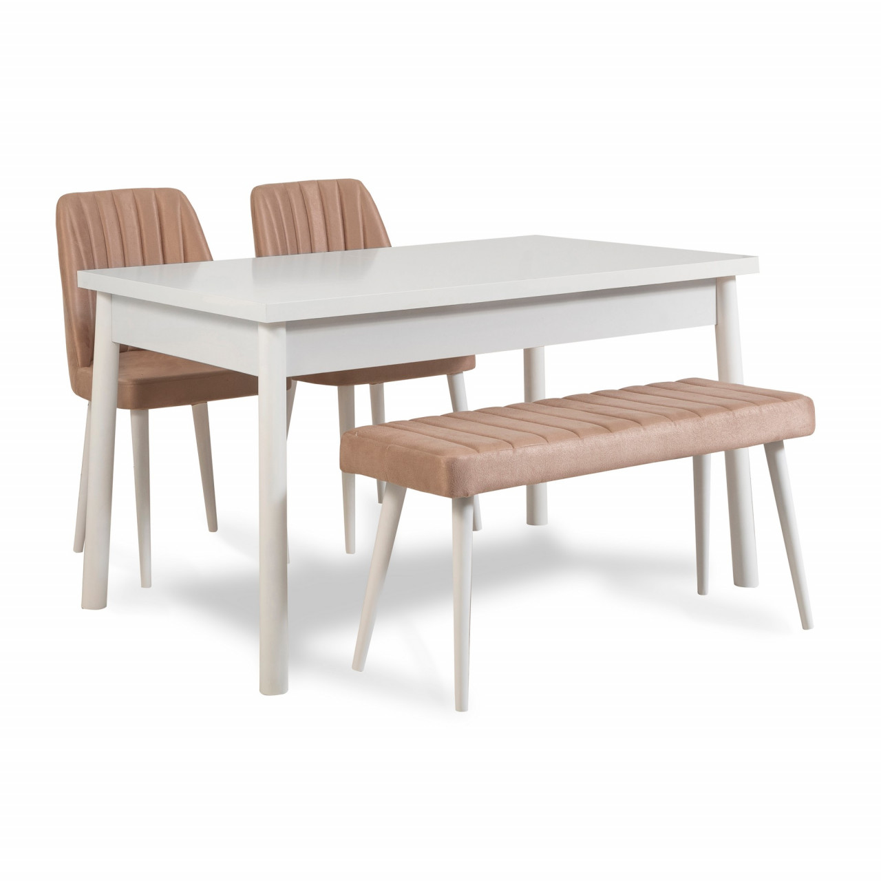Poze Set masa si scaune (4 piese) Costa White-Stone