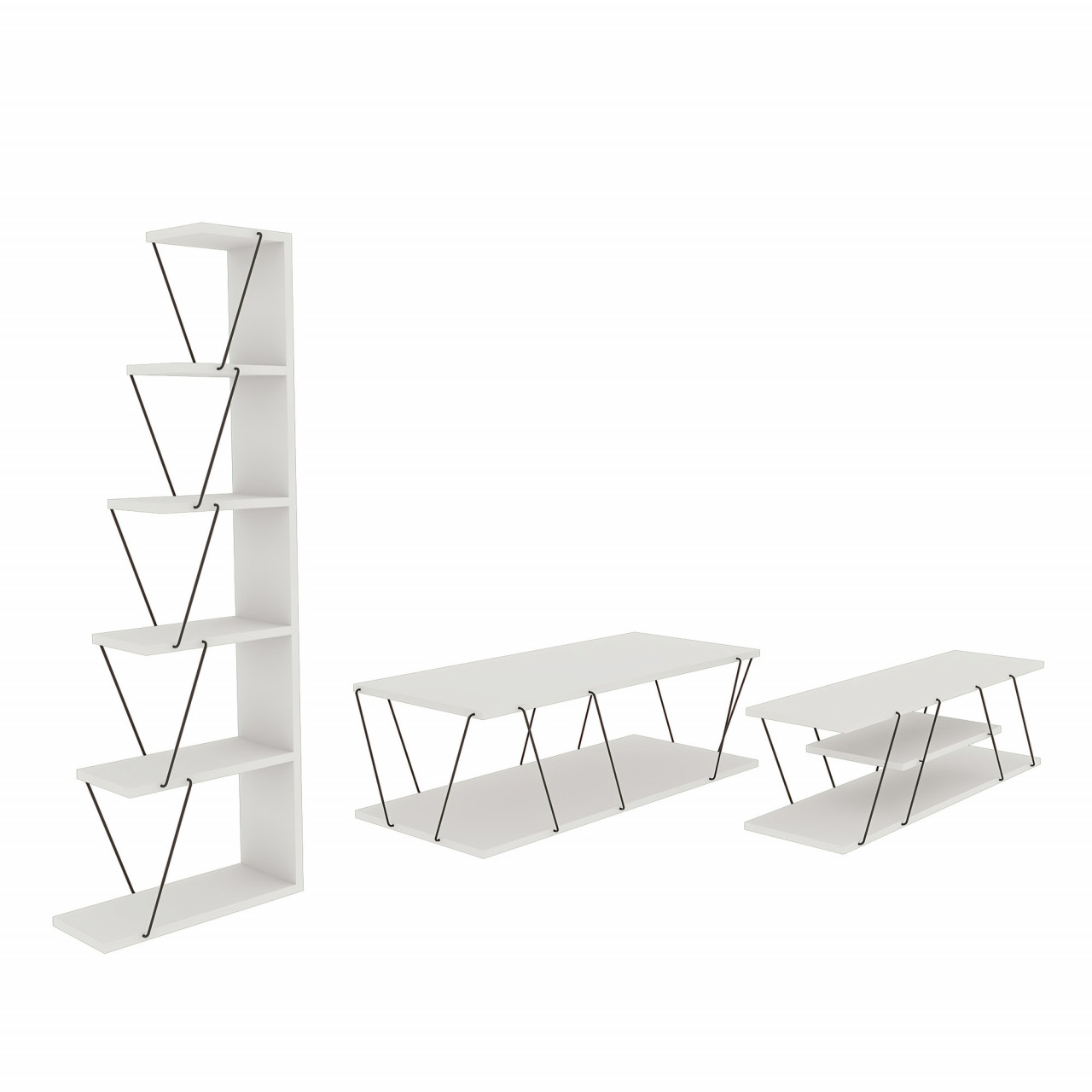 Poze Set mobilier living Epsilon alb