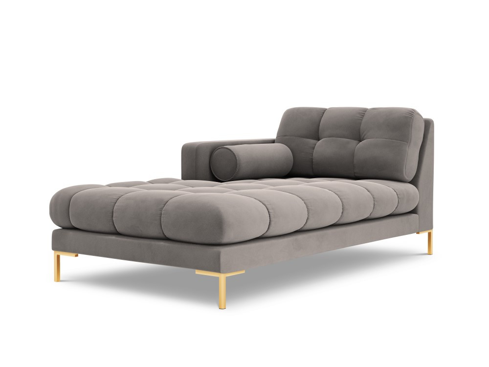Poze Sezlong tapitat Bali velvet/picioare gold – L185 x l102 x h75