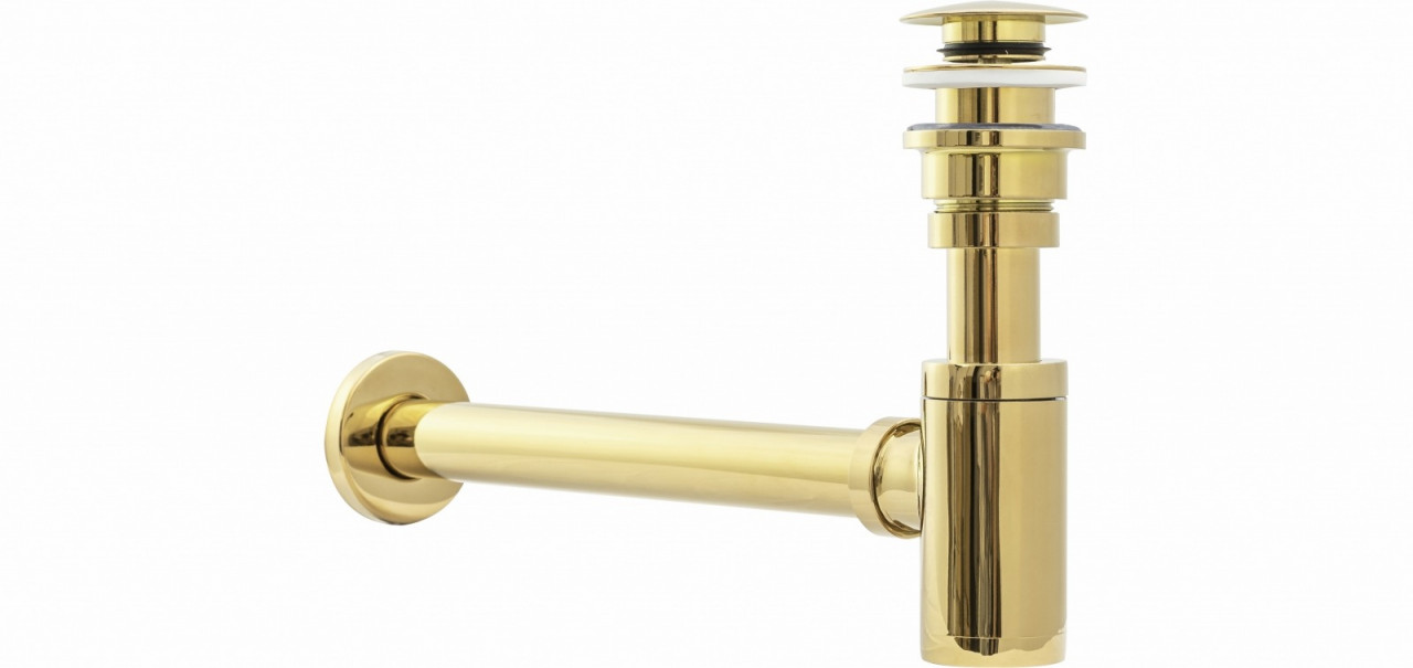 Poze Sifon cu ventil pentru lavoar Click-Clack universal gold
