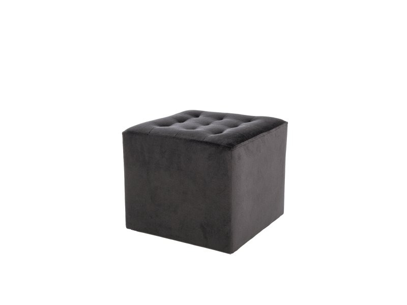 Taburet lori velvet negru 19 – l39 x l39x h34 cm