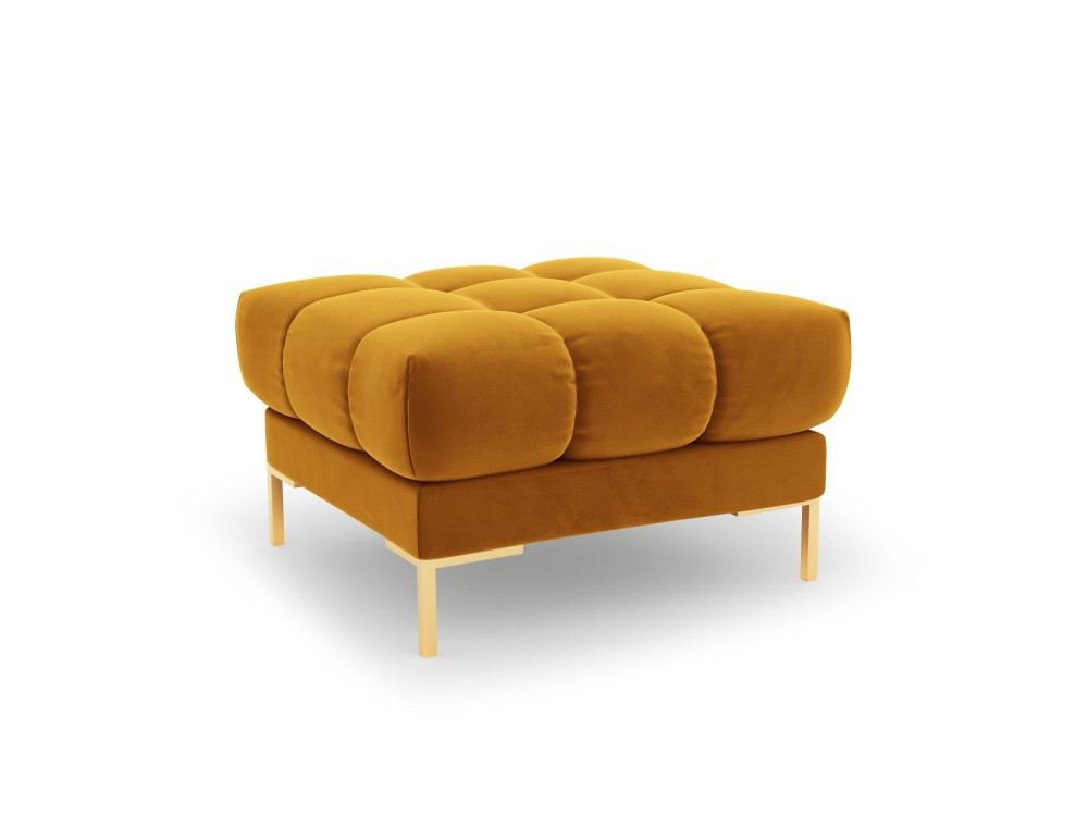 Poze Taburet tapitat Bali velvet/picioare gold – L60 x l60 x h41