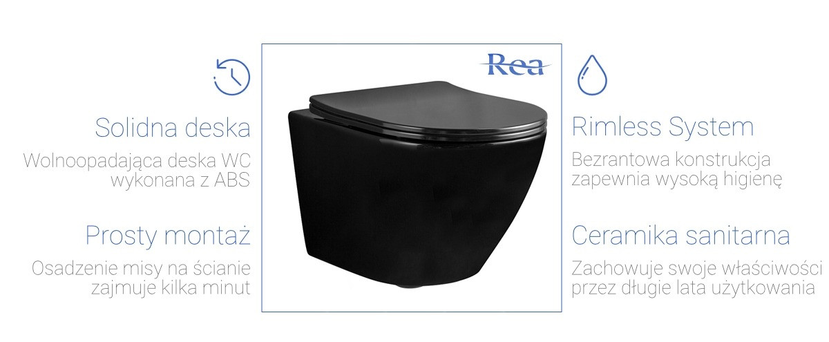 Poze Vas wc Carlo Mini Rimless cu capac softclose negru