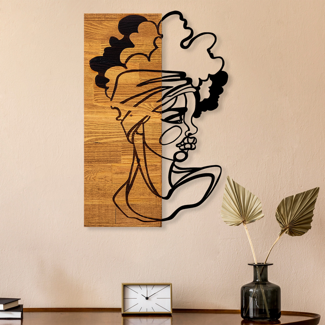 Poze Accesoriu decorativ de perete din lemn African woman 3