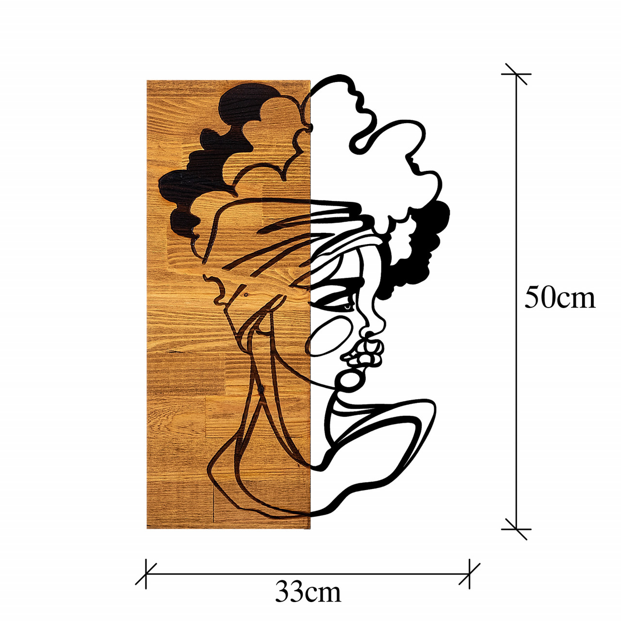 Poze Accesoriu decorativ de perete din lemn African woman 3