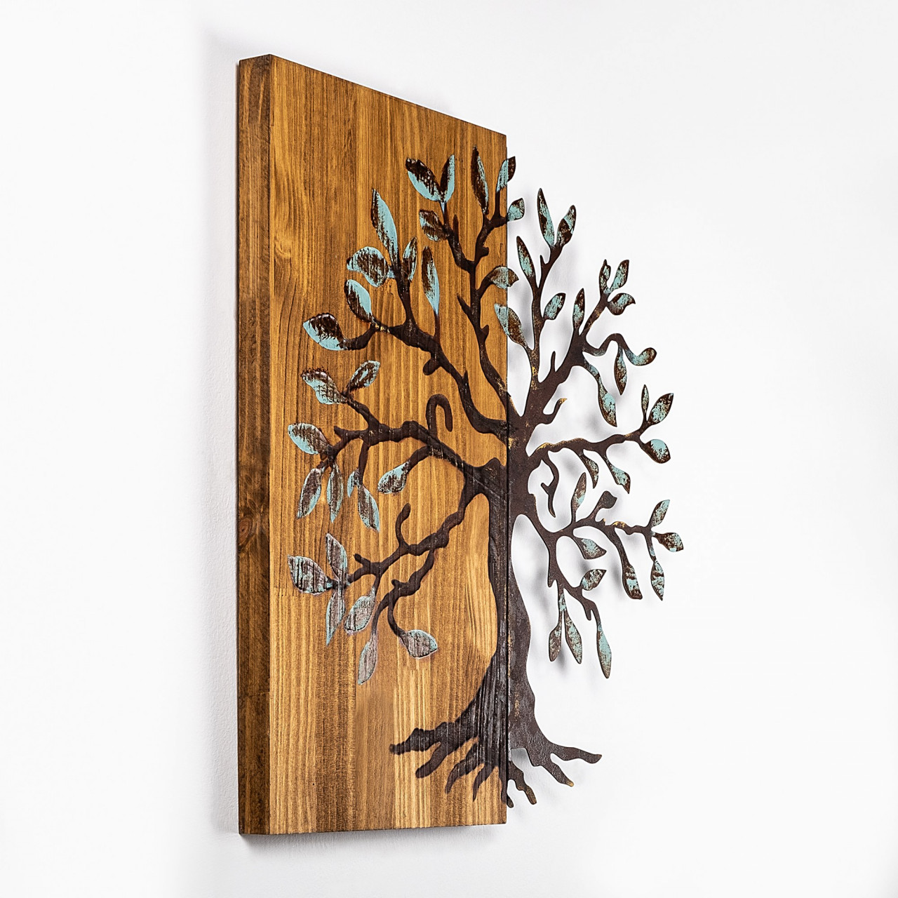 Poze Accesoriu decorativ de perete din lemn Agac 5 nuc/maro
