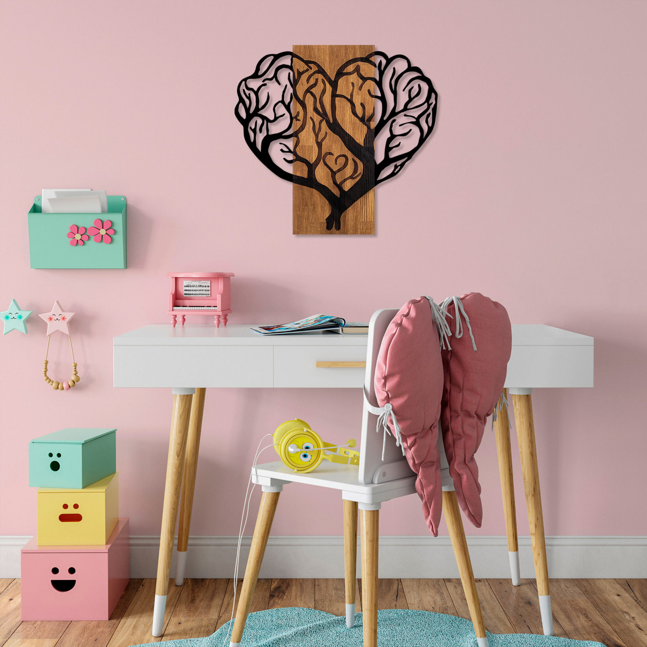 Poze Accesoriu decorativ de perete din lemn Brain tree