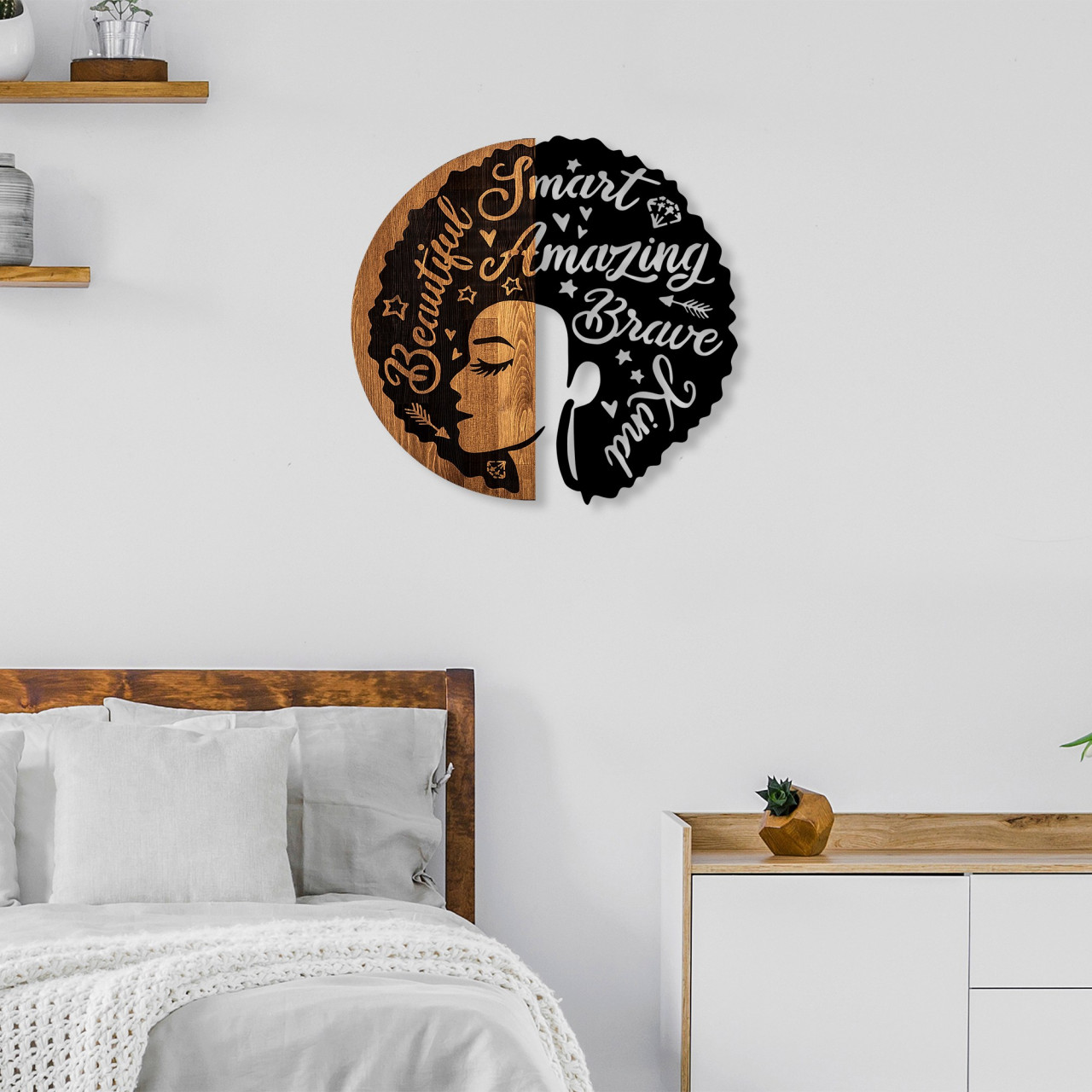 Poze Accesoriu decorativ de perete din lemn Female