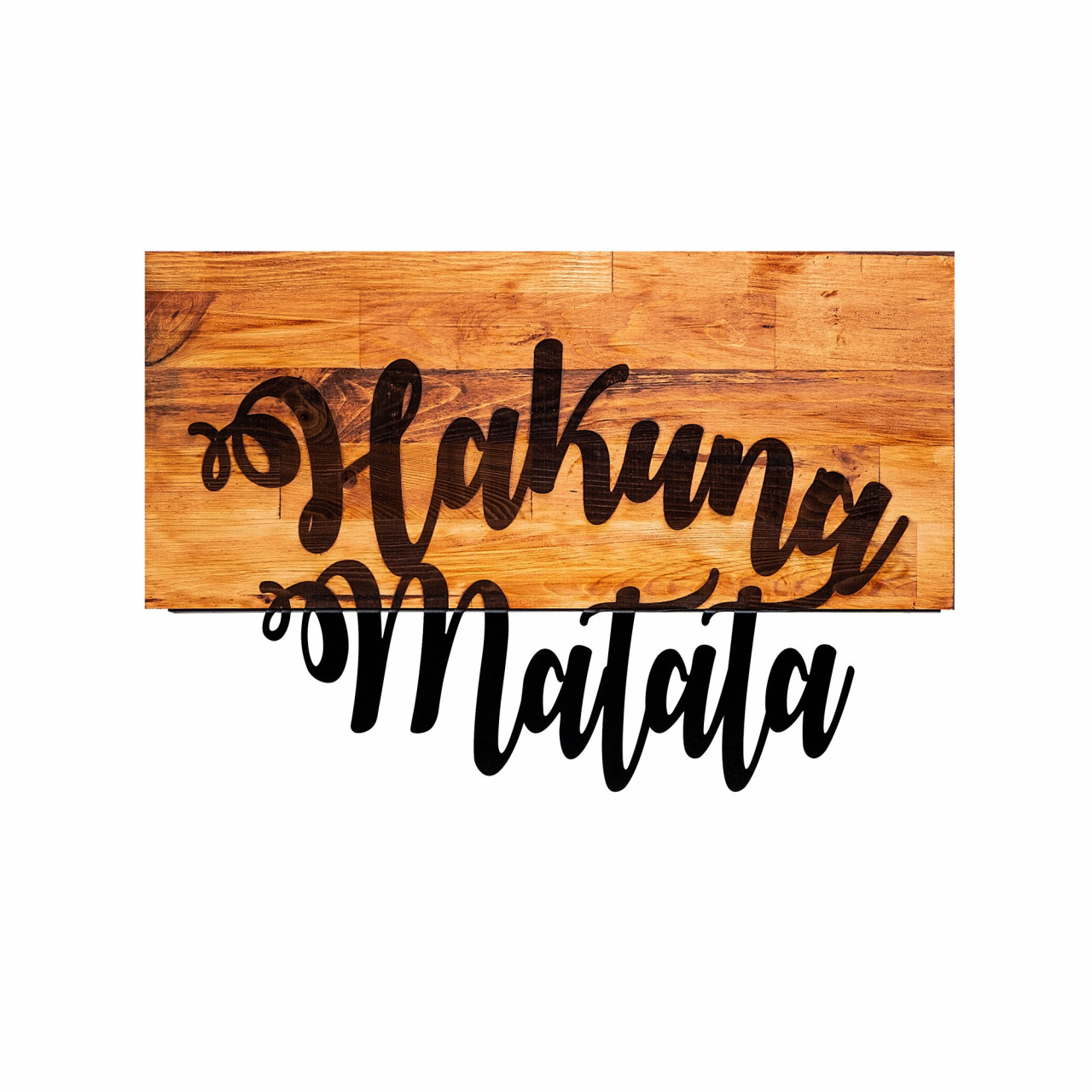 Poze Accesoriu decorativ de perete din lemn Hakuna Matata