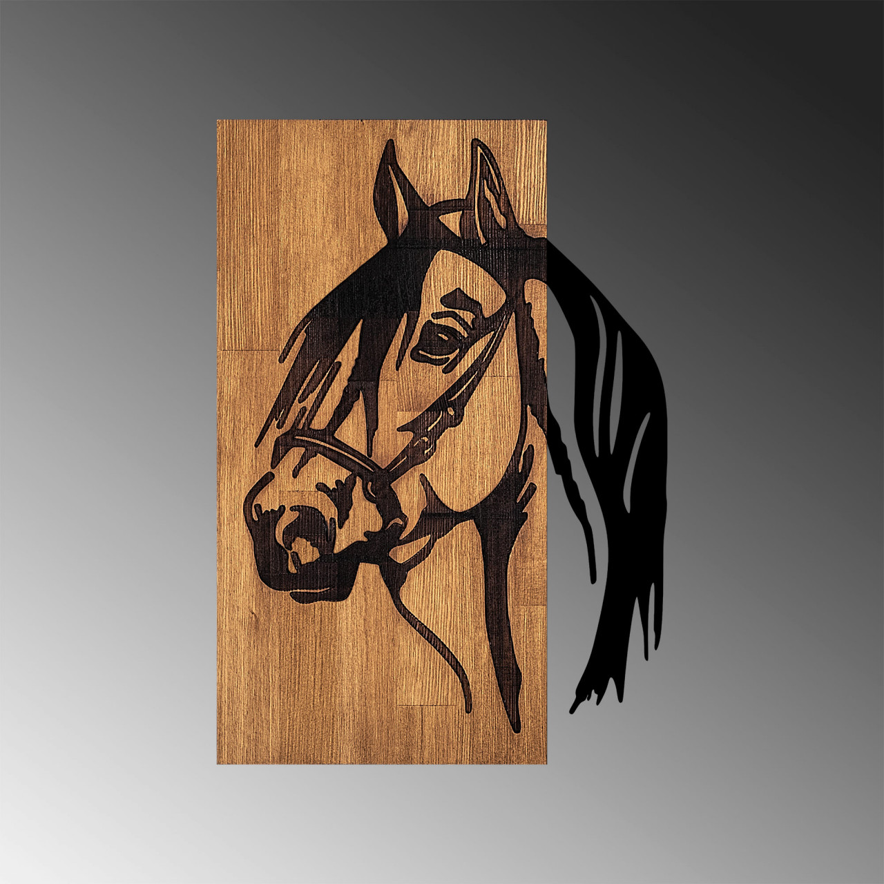 Poze Accesoriu decorativ de perete din lemn Horse - 317