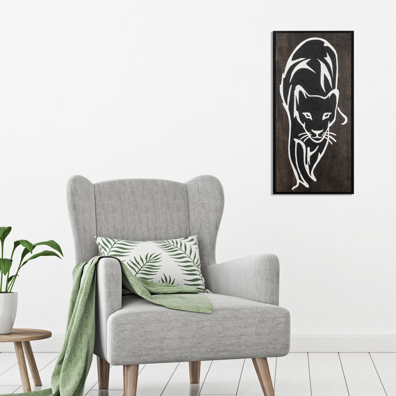 Poze Accesoriu decorativ de perete din lemn Jaguar