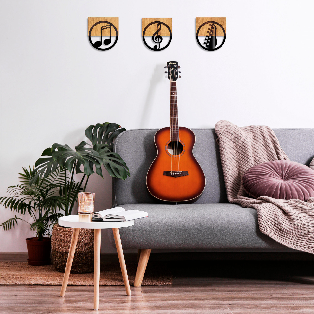 Poze Accesoriu decorativ de perete din lemn Just Music - 334