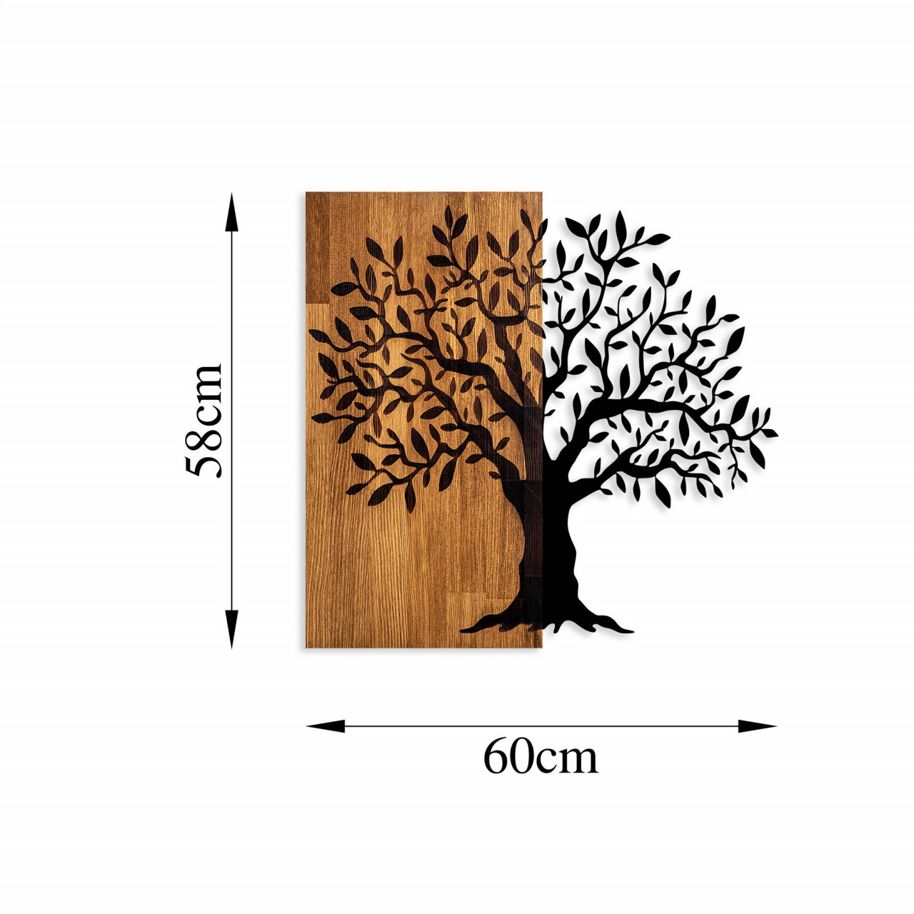 Poze Accesoriu decorativ de perete din lemn Mysterious Tree - 371