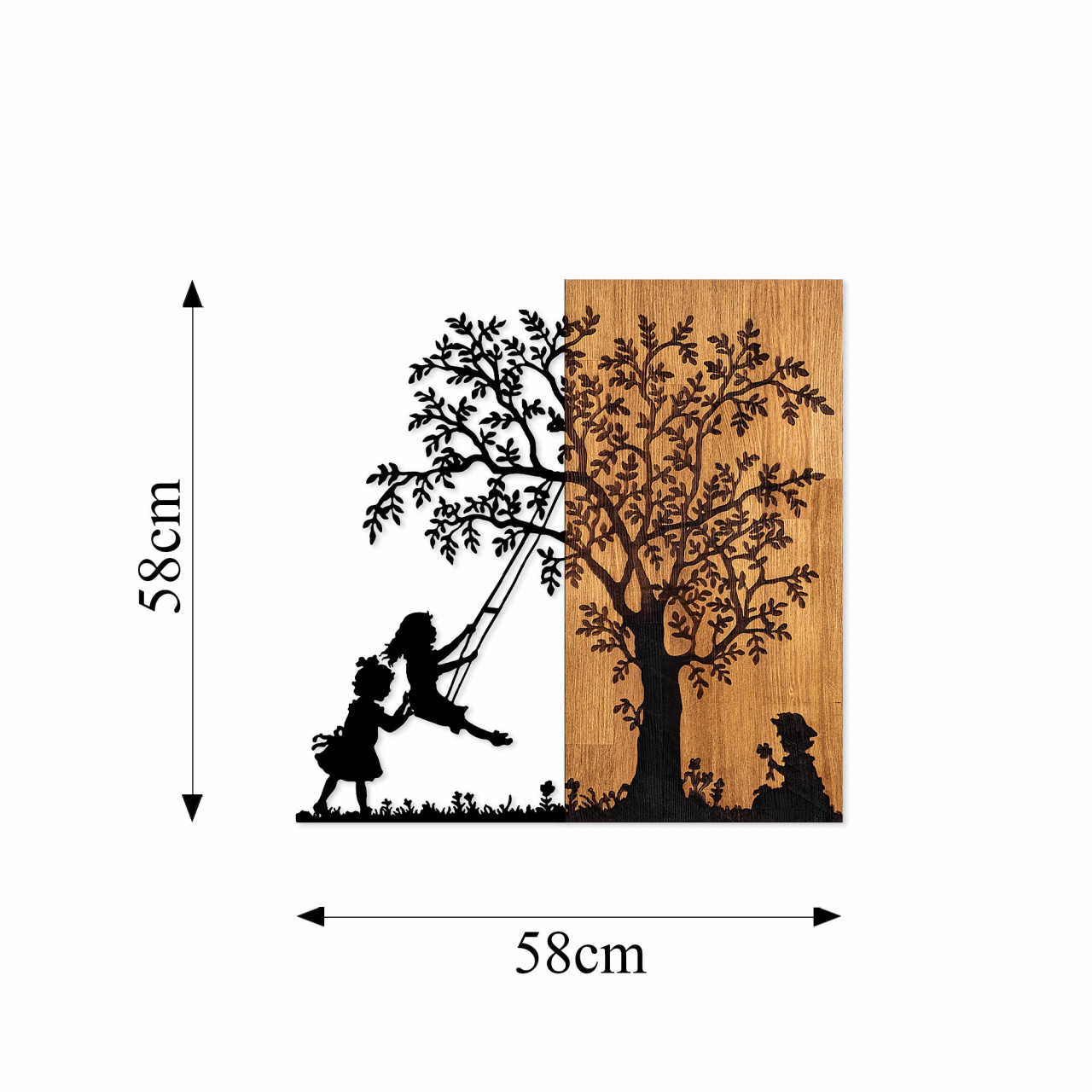 Poze Accesoriu decorativ de perete din lemn The Tree And The Shaking Children