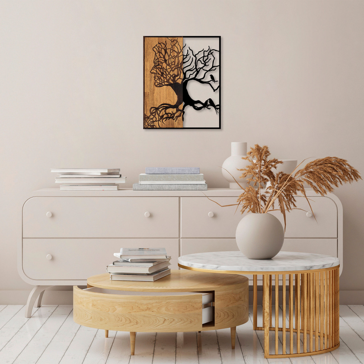 Poze Accesoriu decorativ de perete din lemn Tree Man - 291