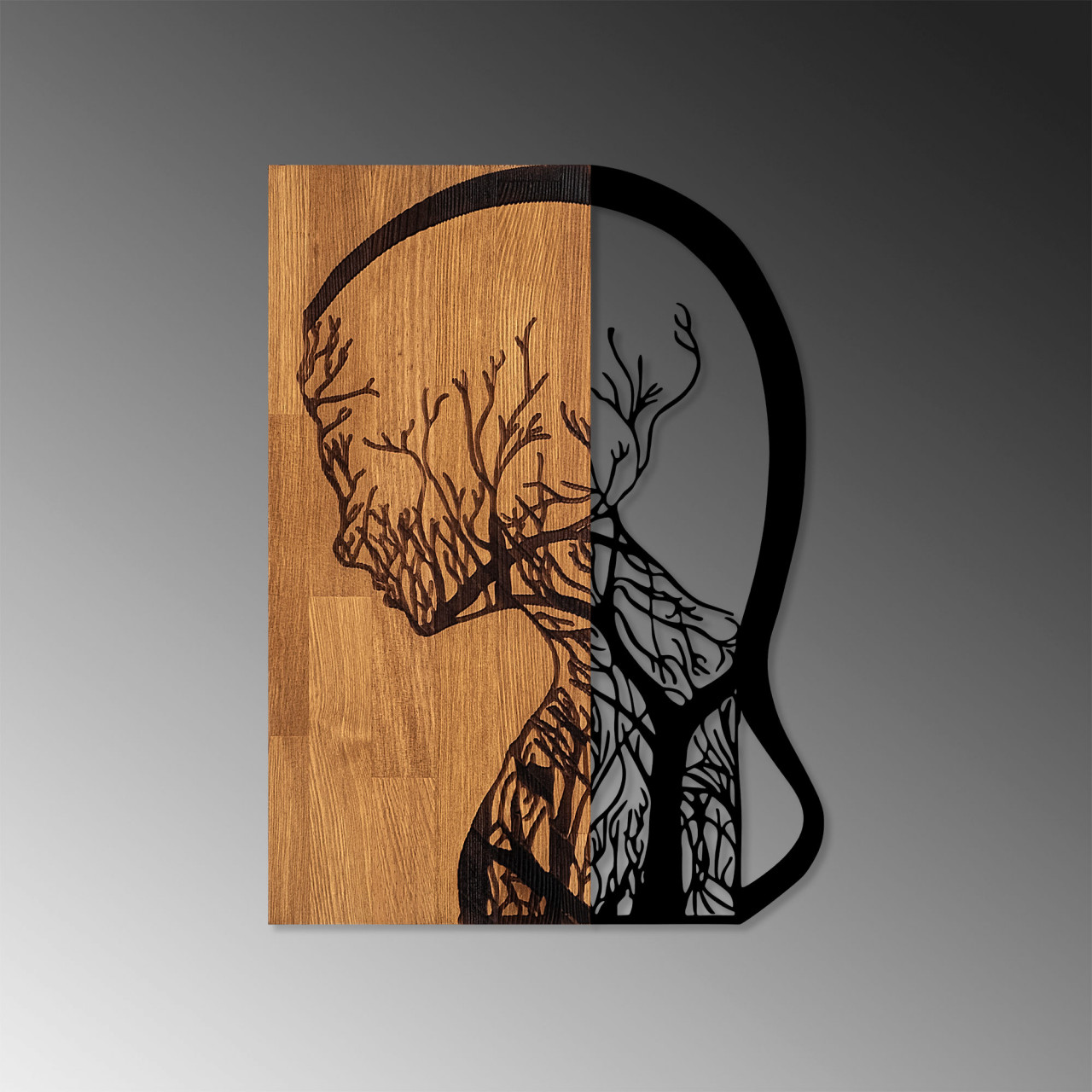 Poze Accesoriu decorativ de perete din lemn Tree Woman