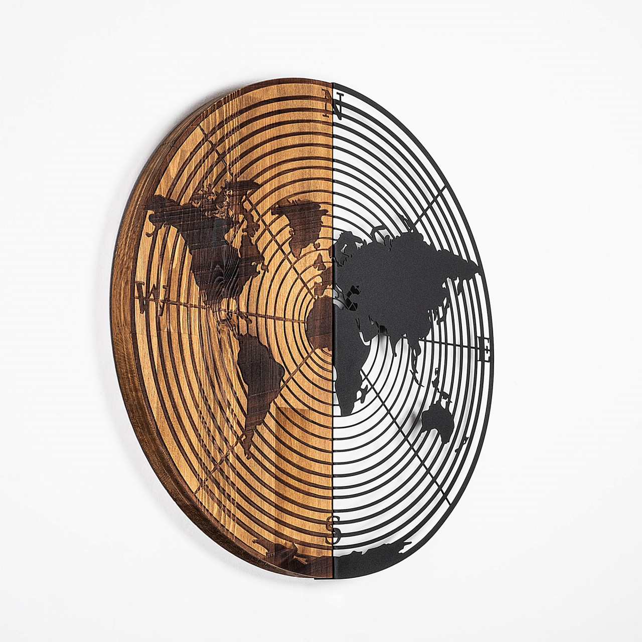 Poze Accesoriu decorativ de perete din lemn World Map - 321