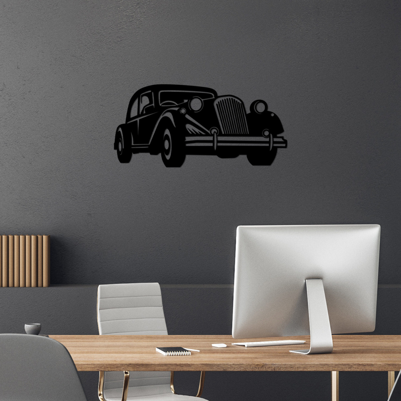 Poze Accesoriu decorativ de perete metalic Antique Car - 518