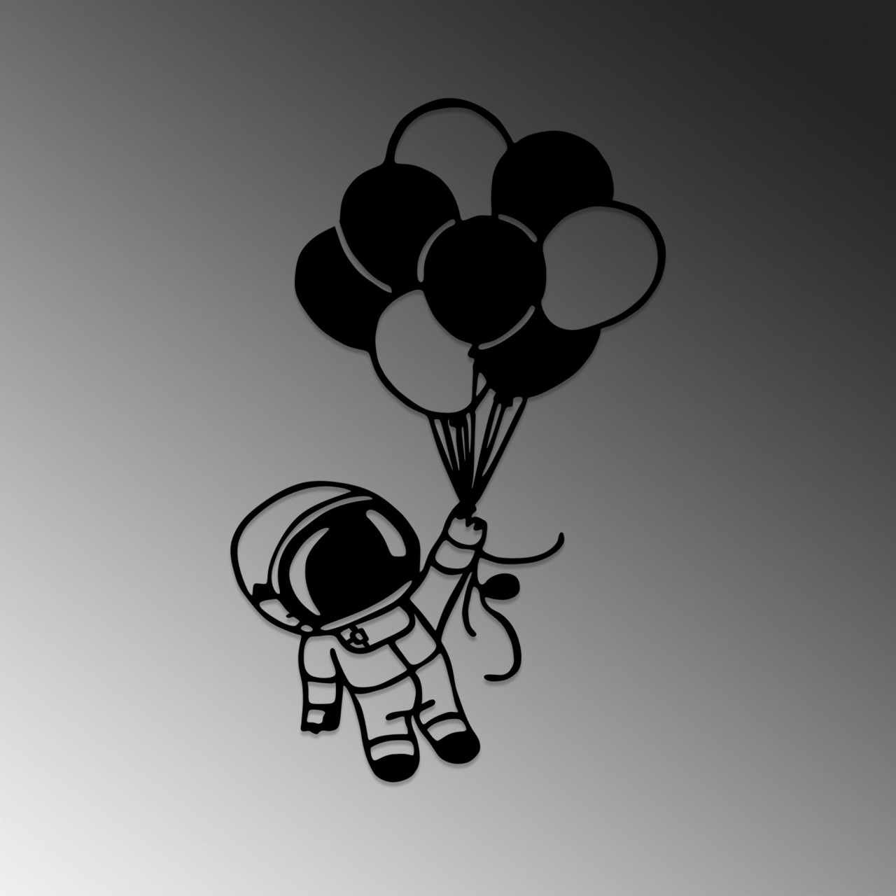 Poze Accesoriu decorativ de perete metalic Astronaut 2