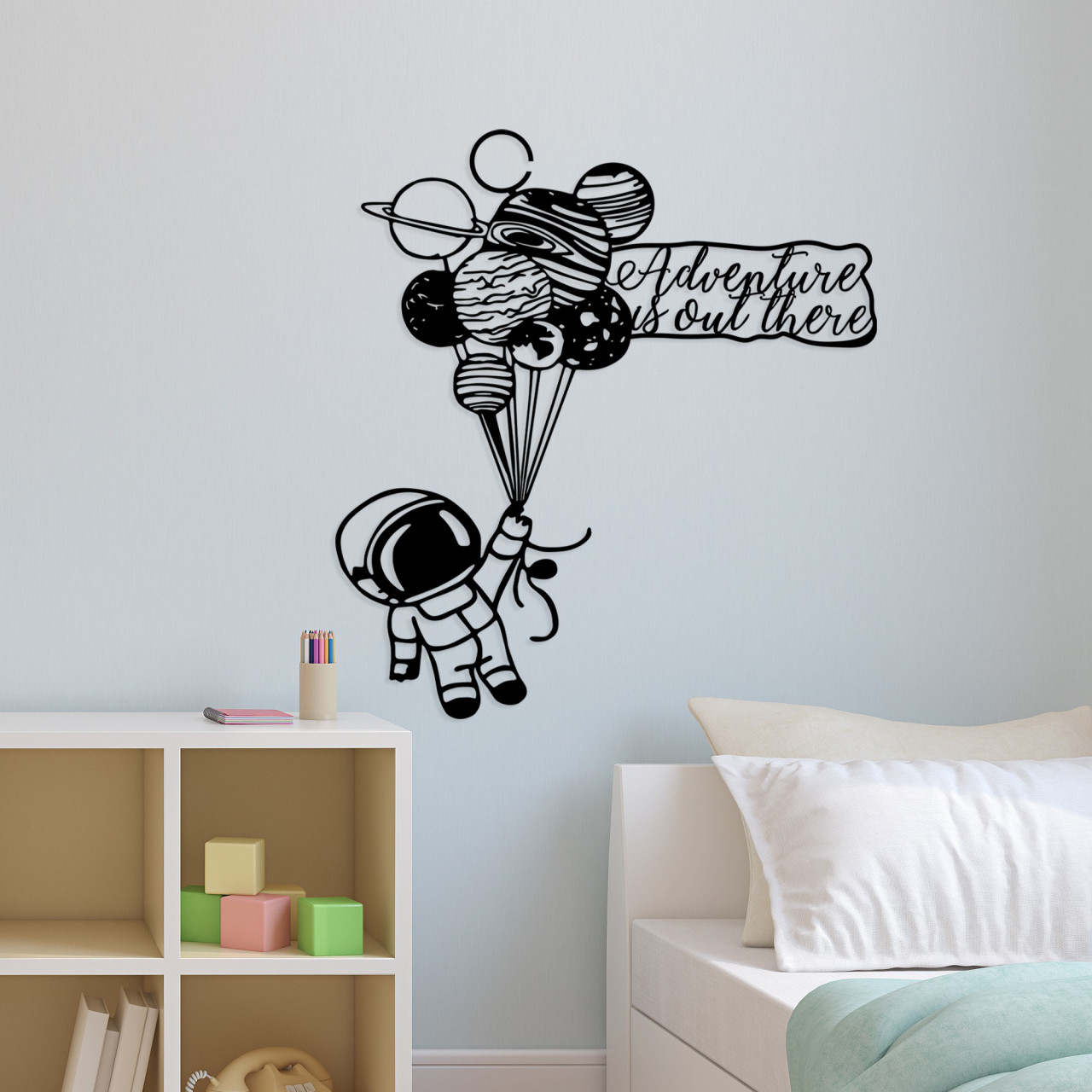 Poze Accesoriu decorativ de perete metalic Astronaut 4