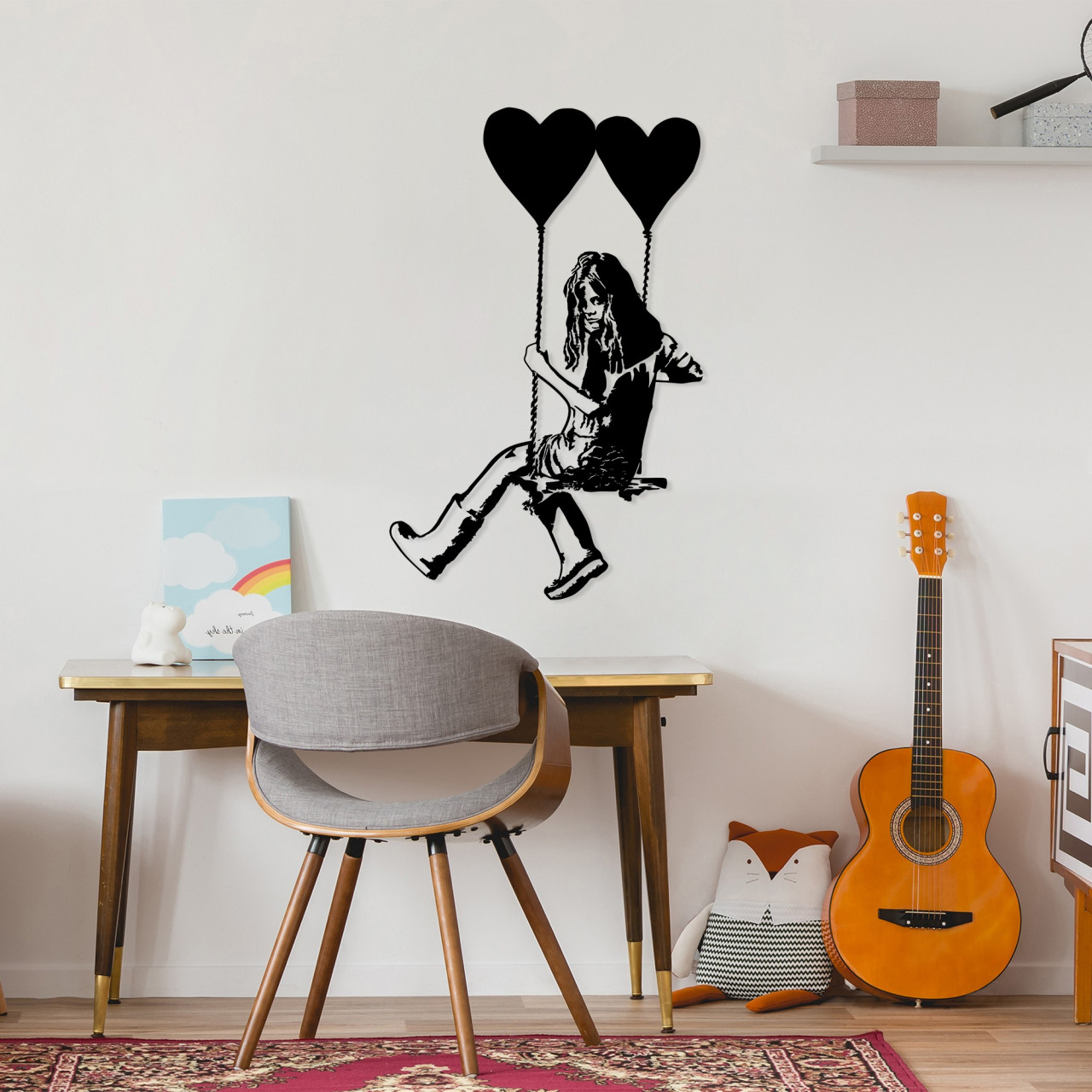 Poze Accesoriu decorativ de perete metalic Banksy art