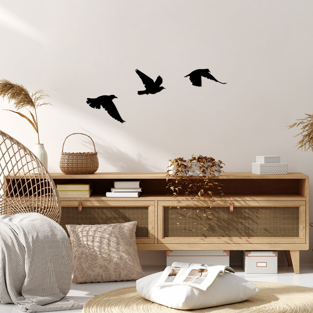 Poze Accesoriu decorativ de perete metalic Birds - 477