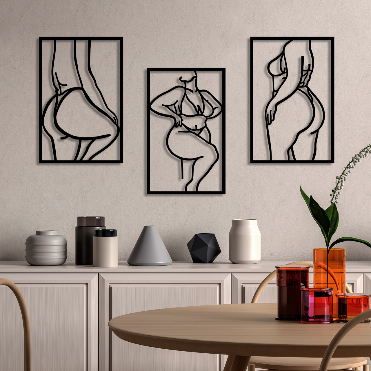 Poze Accesoriu decorativ de perete metalic Body Positive Line
