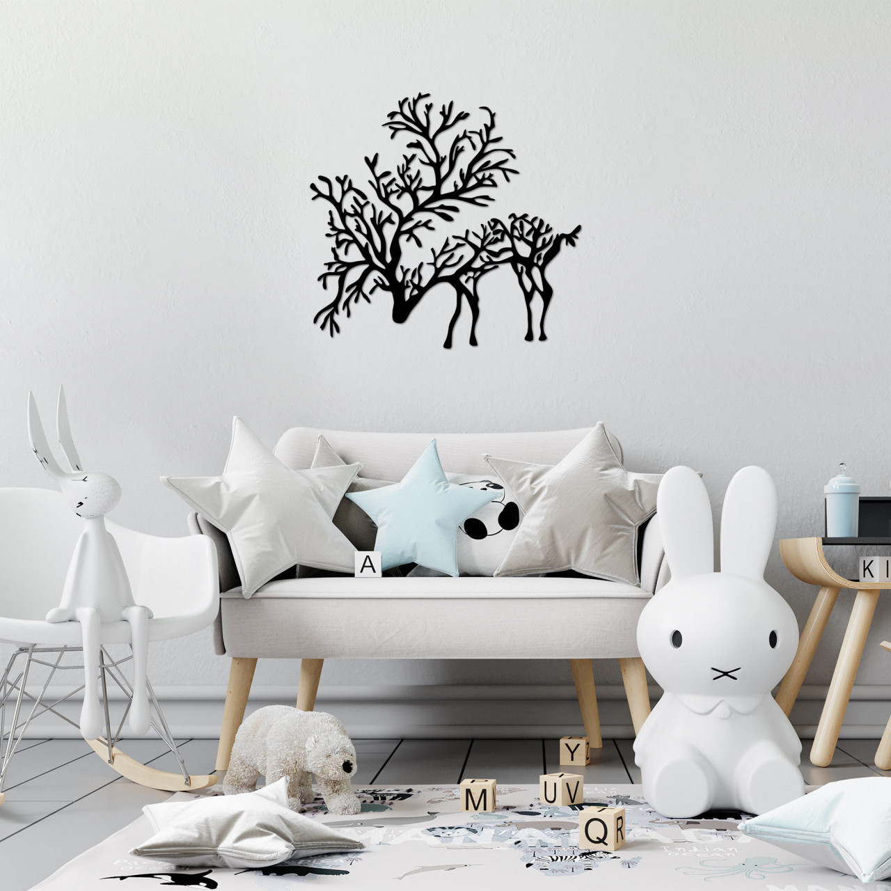 Poze Accesoriu decorativ de perete metalic Deer 2