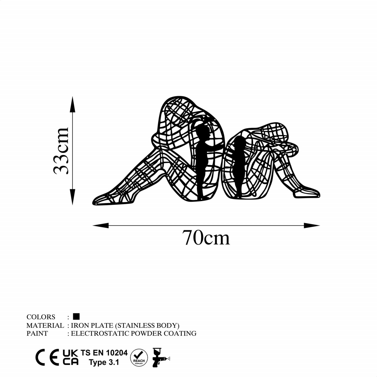 Poze Accesoriu decorativ de perete metalic Get offended