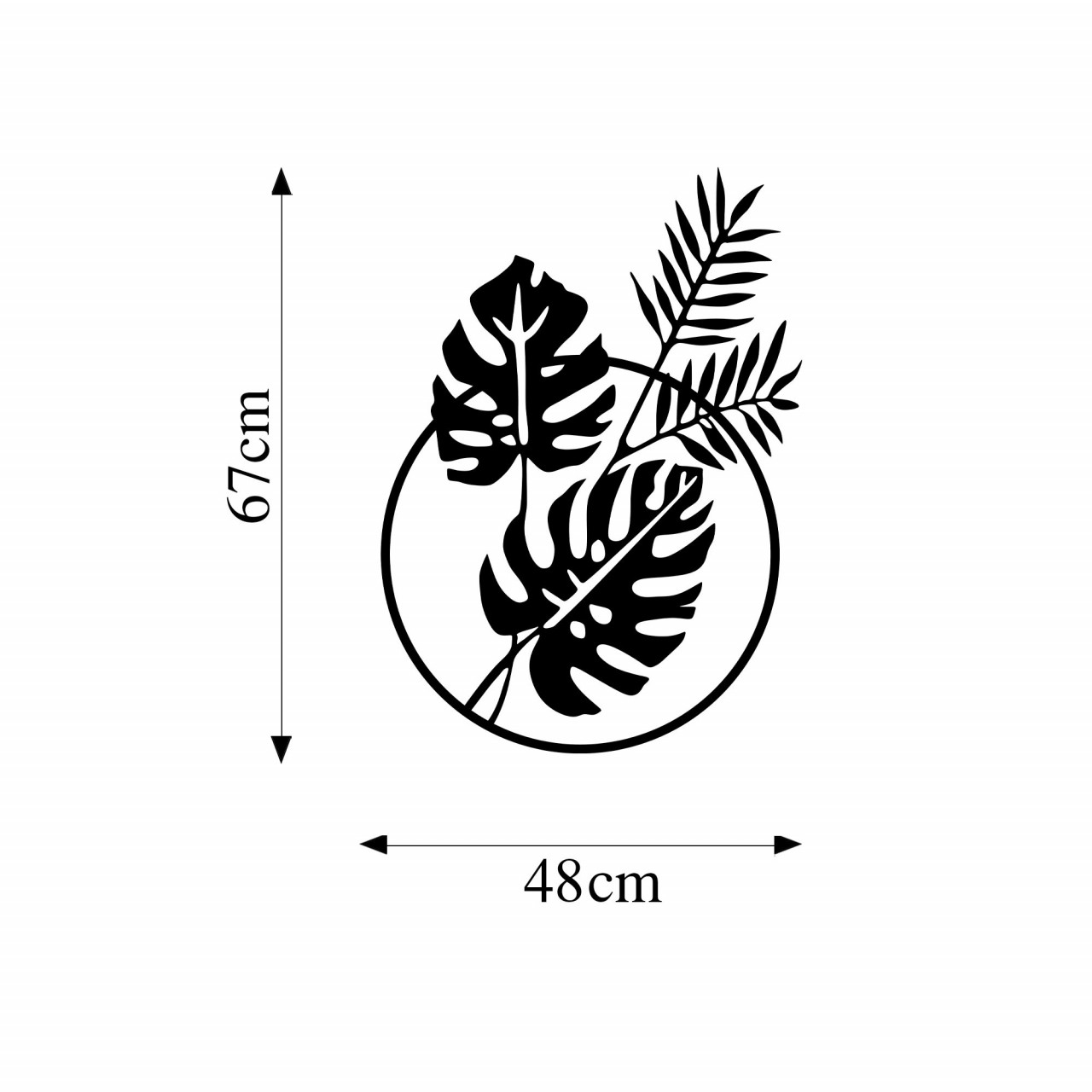 Poze Accesoriu decorativ de perete metalic Leaves