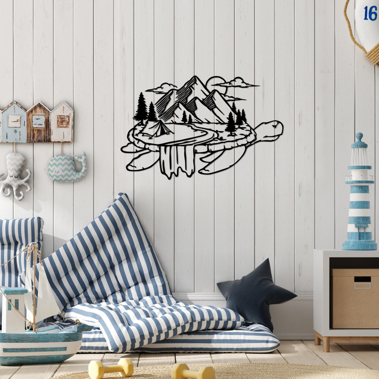 Poze Accesoriu decorativ de perete metalic Life on the turtle - 516