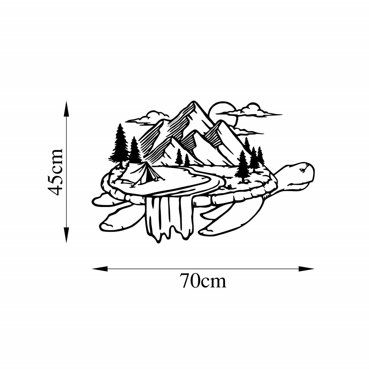 Poze Accesoriu decorativ de perete metalic Life on the turtle - 516