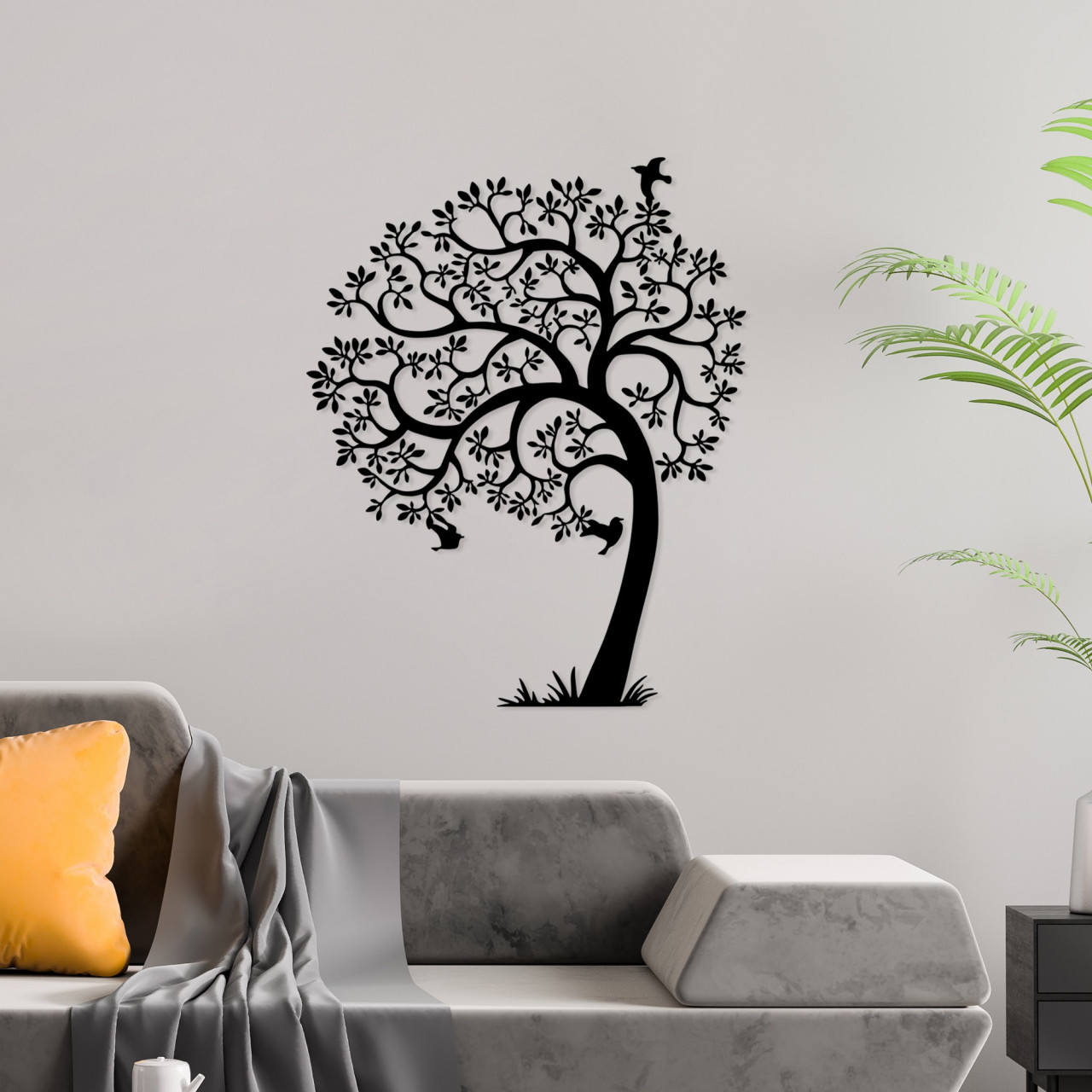 Poze Accesoriu decorativ de perete metalic Lonely Tree