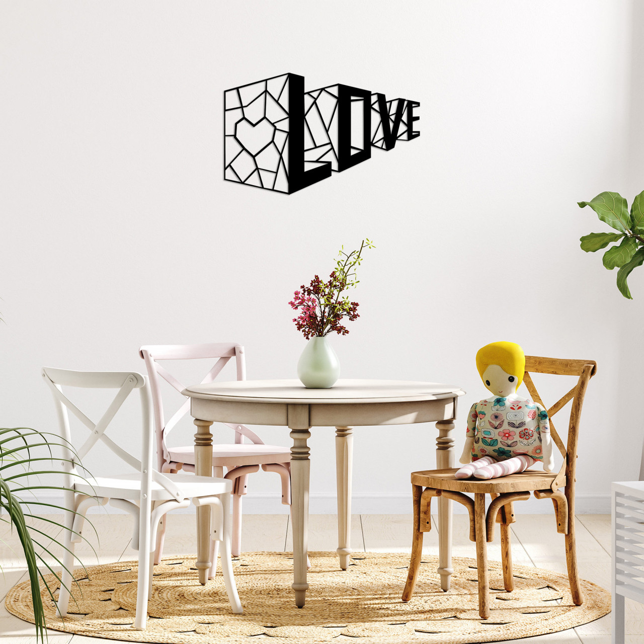 Poze Accesoriu decorativ de perete metalic Love 4
