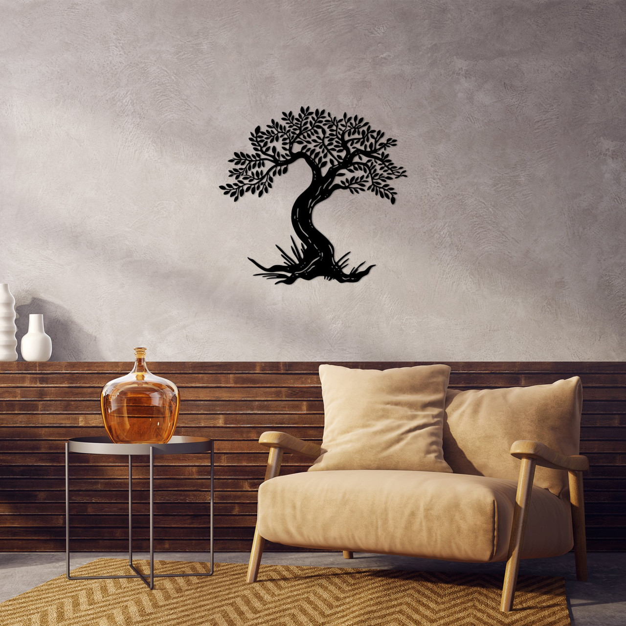 Poze Accesoriu decorativ de perete metalic Monumental Tree 12