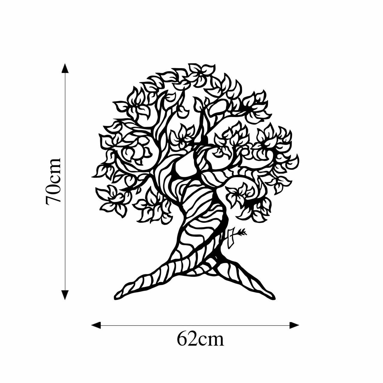 Poze Accesoriu decorativ de perete metalic Monumental Tree - 275