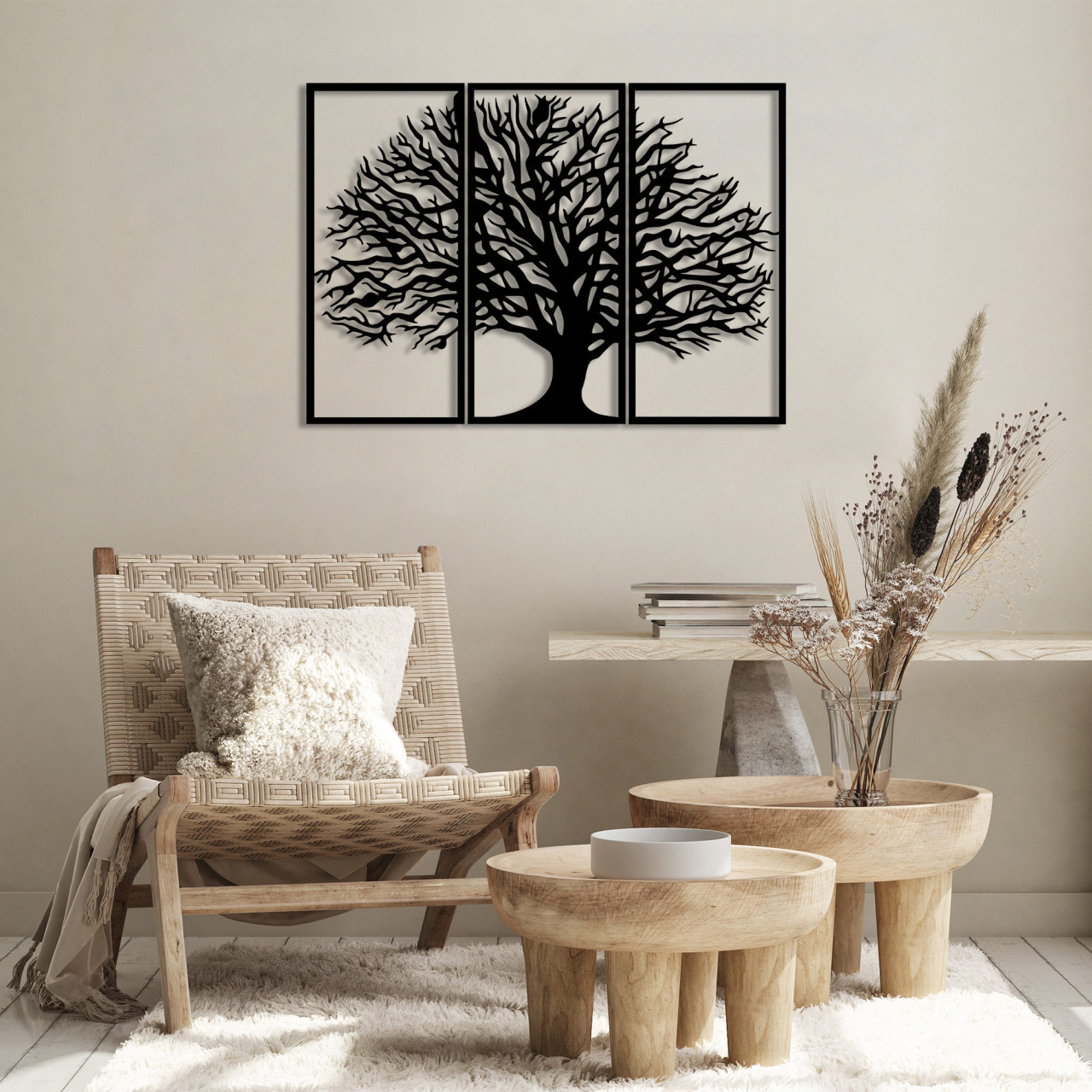 Poze Accesoriu decorativ de perete metalic Monumental Tree - 308