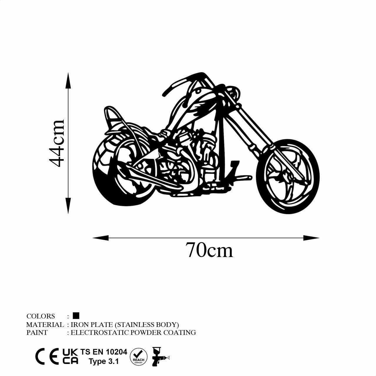 Poze Accesoriu decorativ de perete metalic Motorcycle