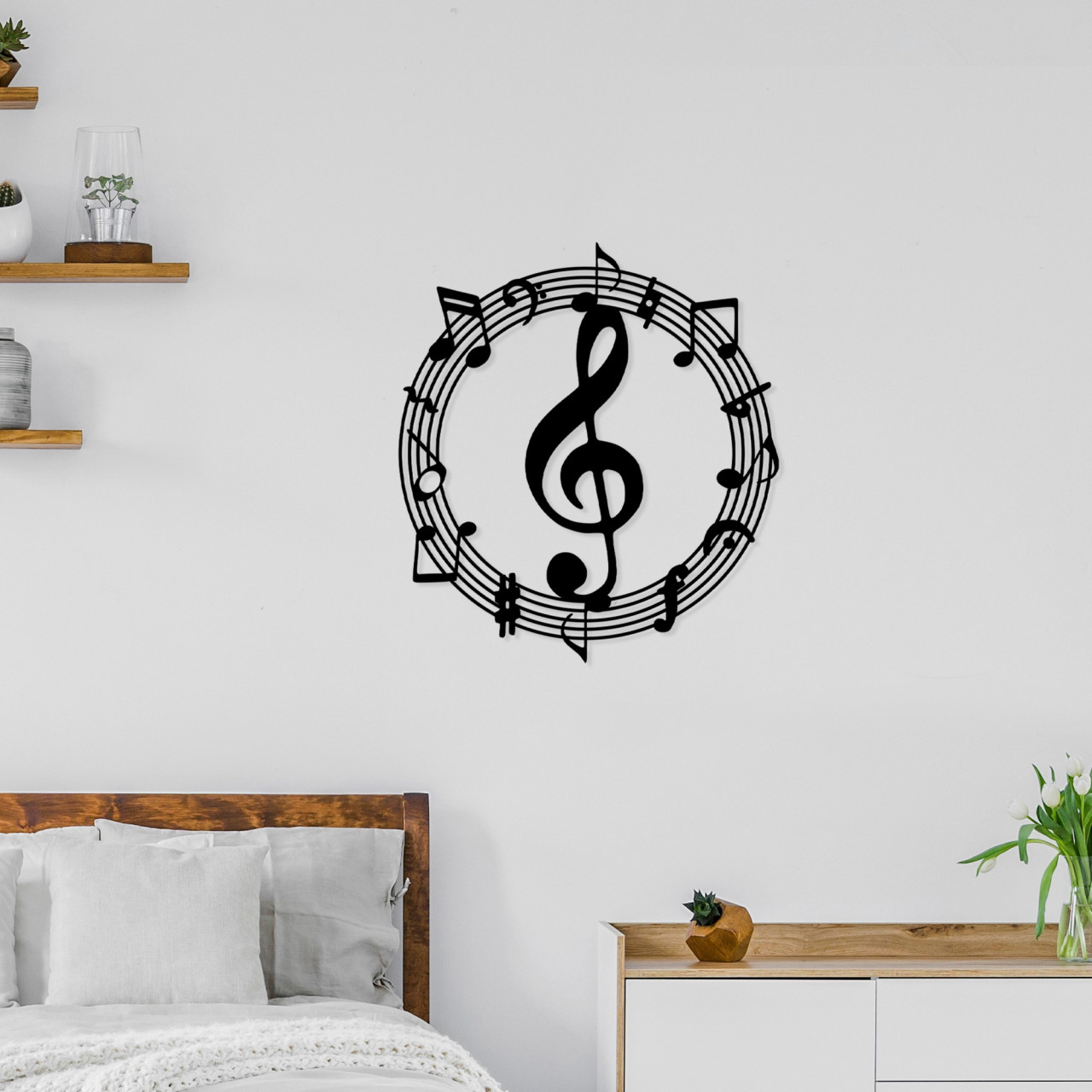 Poze Accesoriu decorativ de perete metalic Musical 2