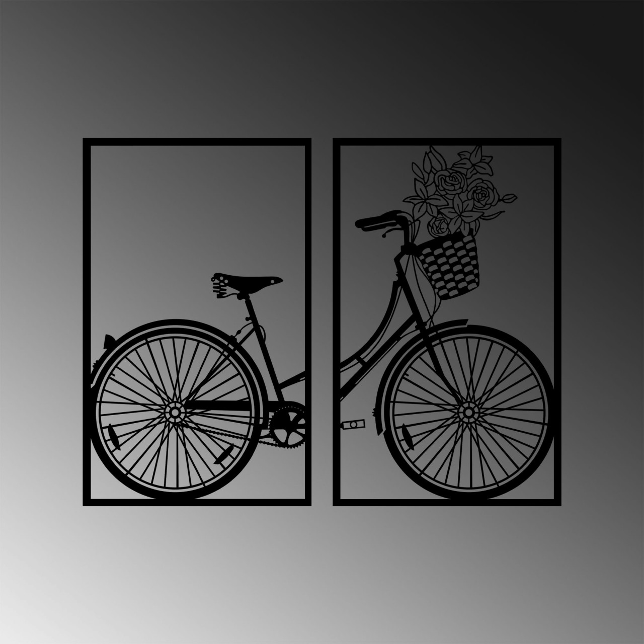 Poze Accesoriu decorativ de perete metalic Nostalgic bike - 271