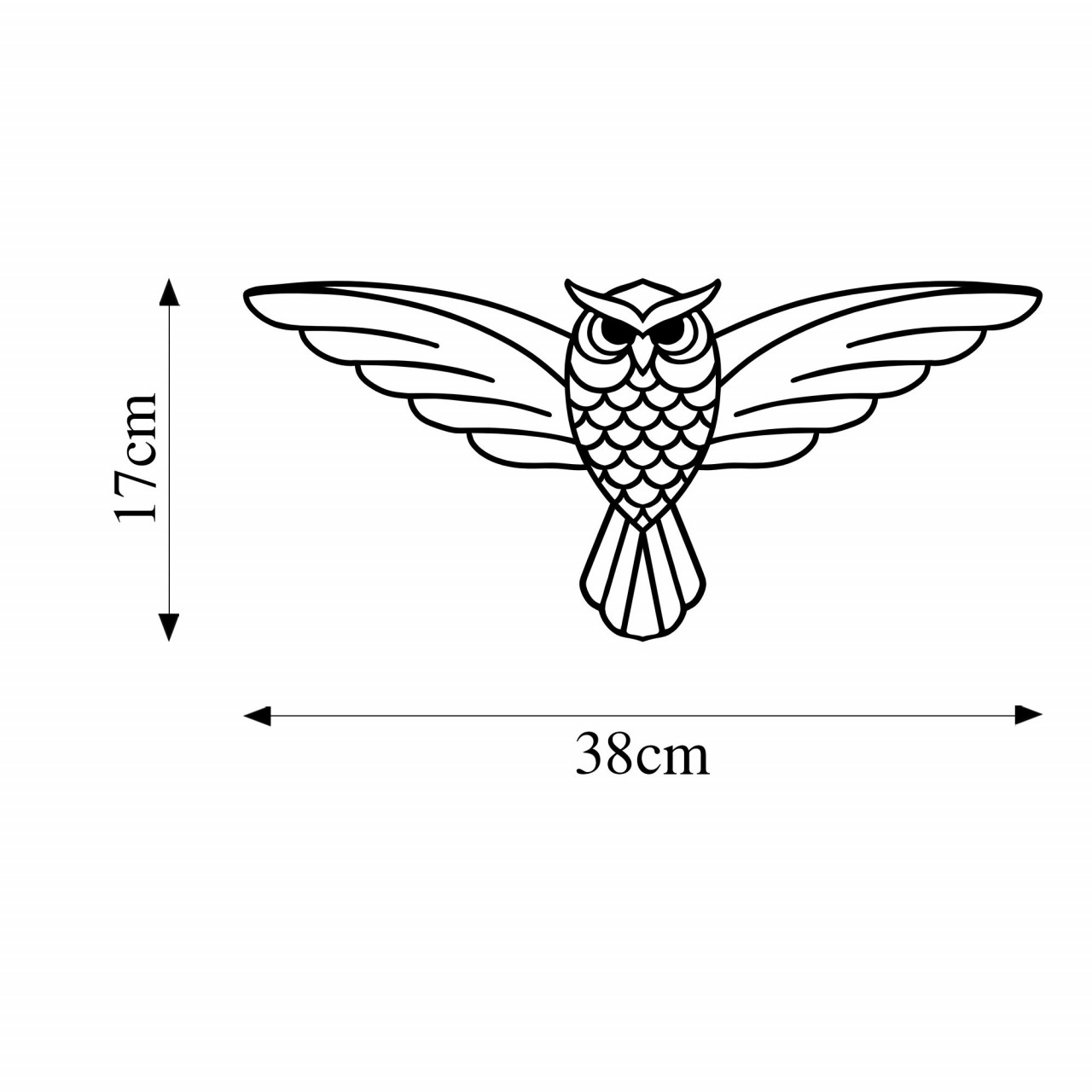 Poze Accesoriu decorativ de perete metalic Owl - 288